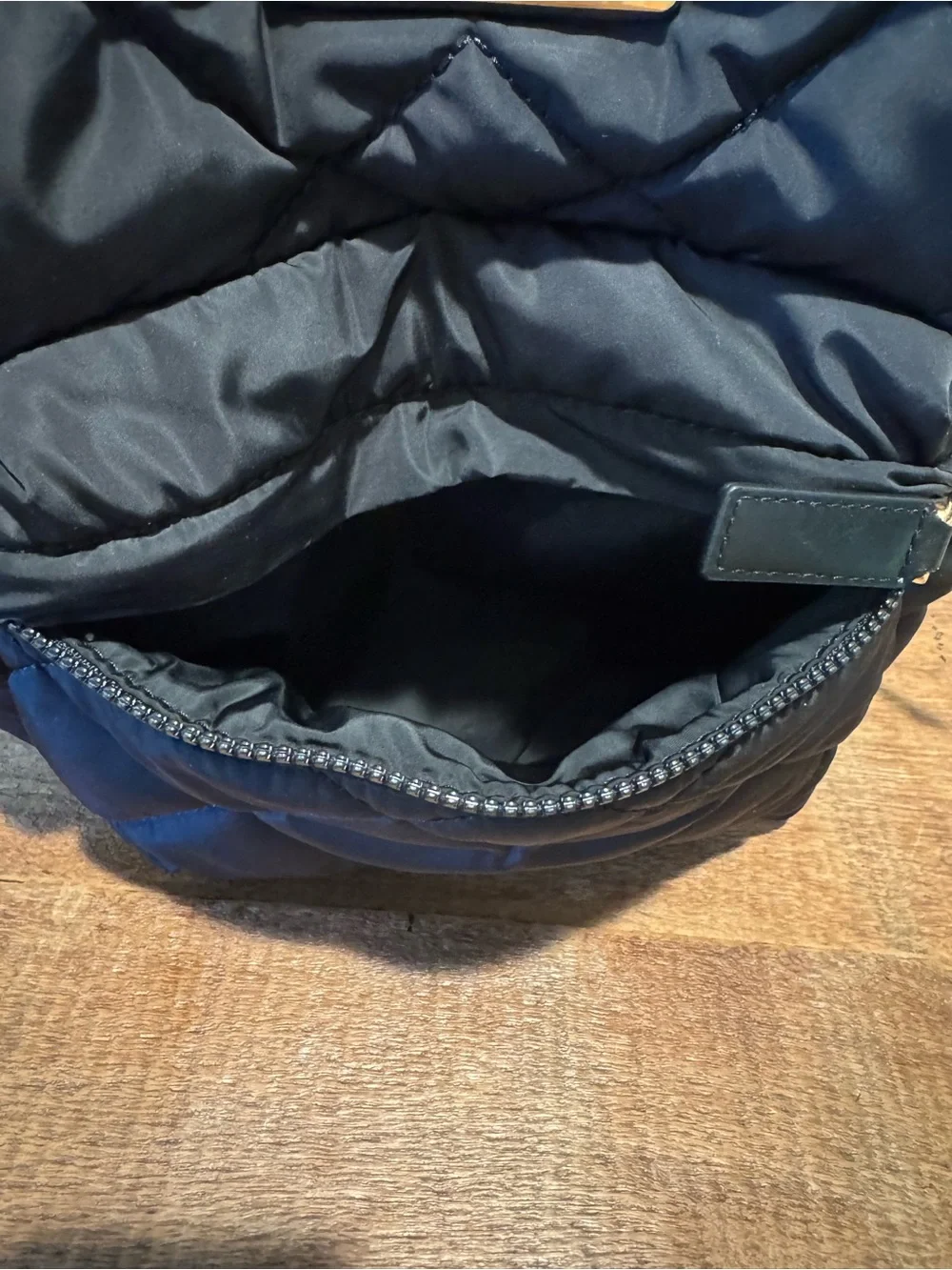 Marc Jacobs Black Quilted Nylon Backpack with Gold Plate